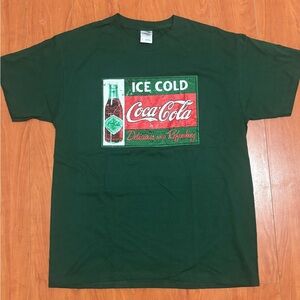 Vintage Y2K Coca Cola Green Graphic T-Shirt